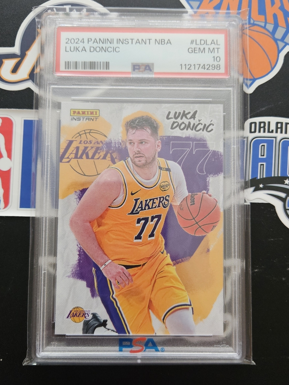 Panini Yellow & Purple Luka Dončić Lakers Trading Card